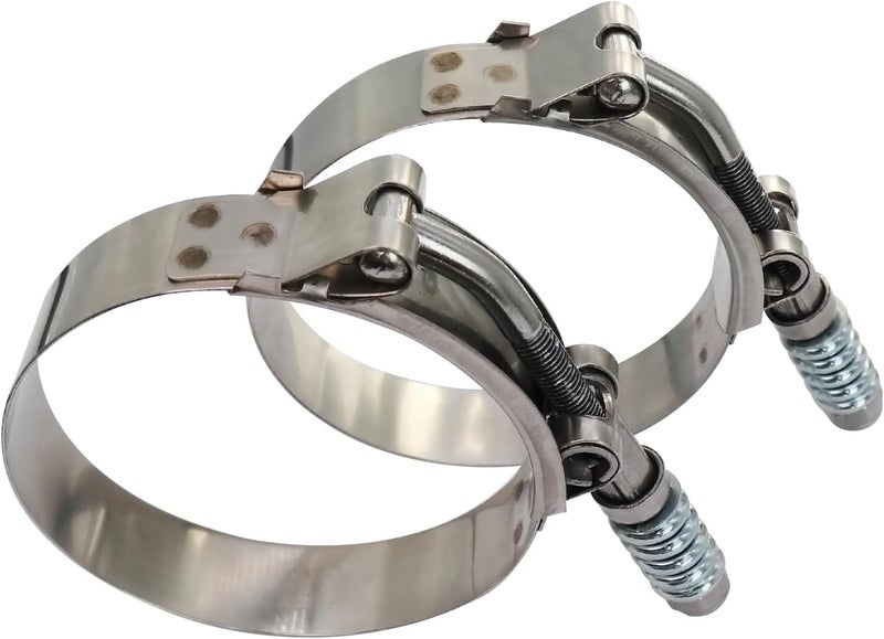 ROADFORMER 2.25" Heavy Duty T Bolt Hose Clamp Stainless Steel - Working Range 61-69mm for 2.25" I.D. Hose with 3mm - 6mm Wall Thickness, Auto-adjusting keeps Constant Tension (61mm - 69mm, 2 Pack) - Image 3